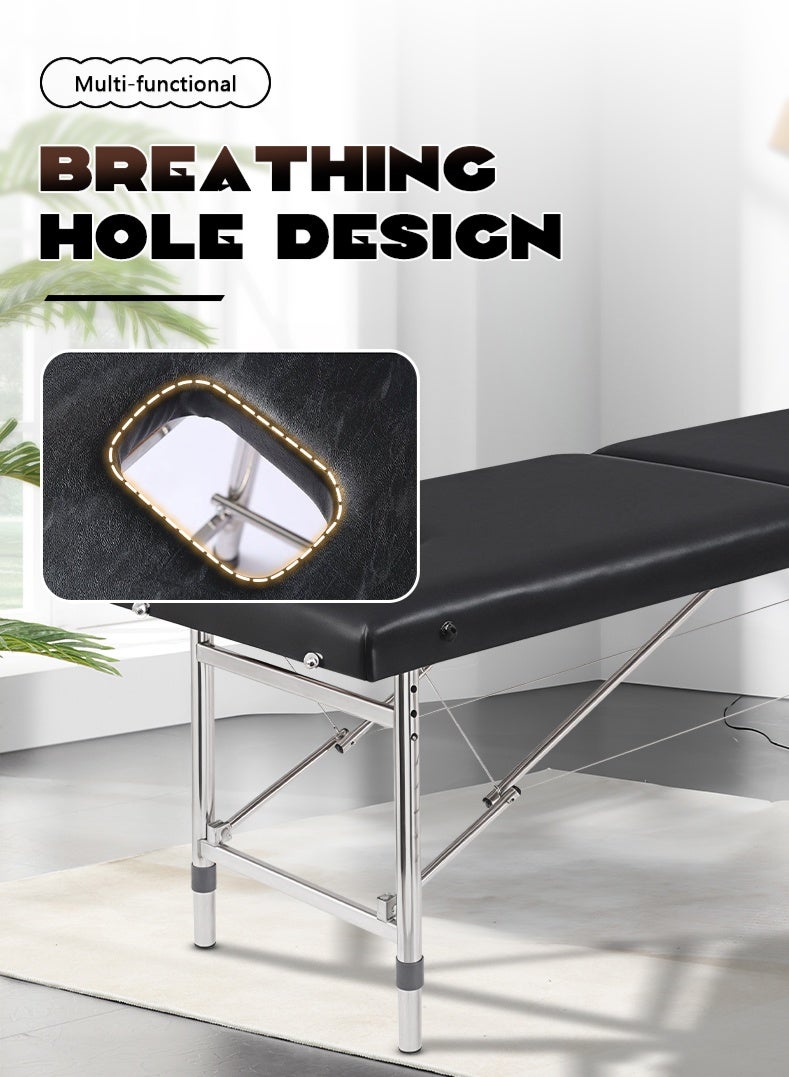 Folding Massage Bed, Beauty Bed With Facial Hole, SPA Bed, A Must-Have For Home And Professional Beauty Salons - Image 3