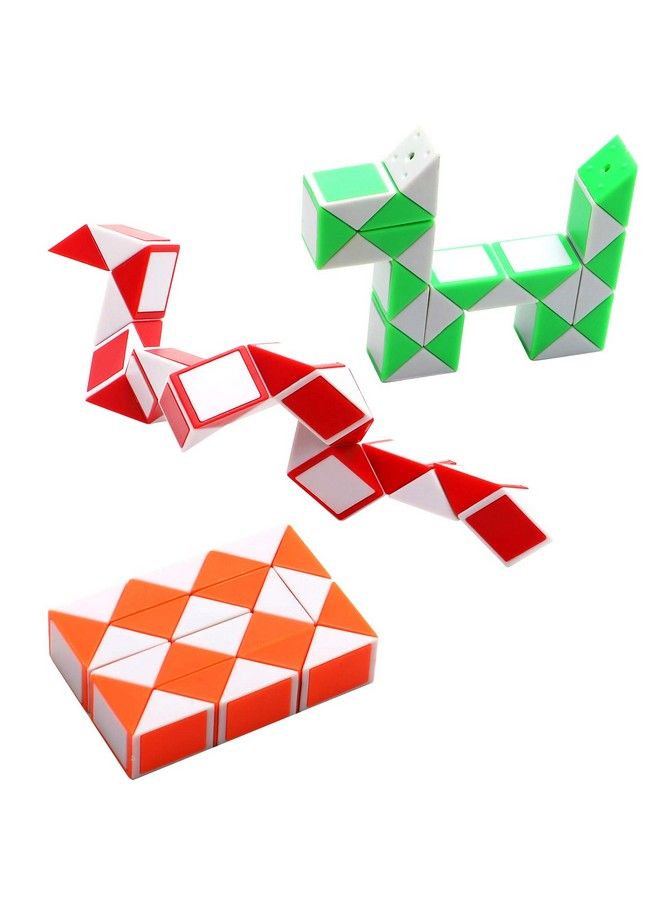 Sunshane 24 Pack 24 Blocks Magic Snake Cube, Mini Snake Speed Cubes, Twist Puzzle Toys For Kids Party Bag Fillers, Party Favours, Random Color - Image 4