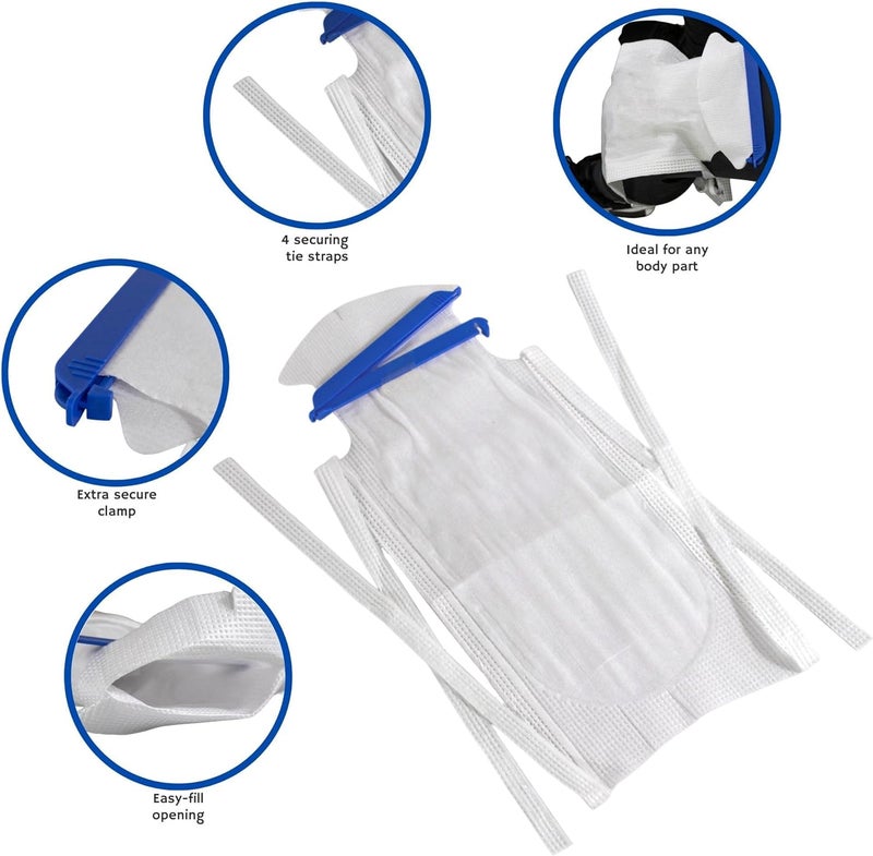 Vakly Refillable Ice Bags with Clamp Closure Pack of 10 Large 612 x 14  Reusable Easy Filling Hospital Icepack with Soft Outer Covering and Leak Resistant Inner Layer  Vakly First Aid Kit Guide 10 - Image 2