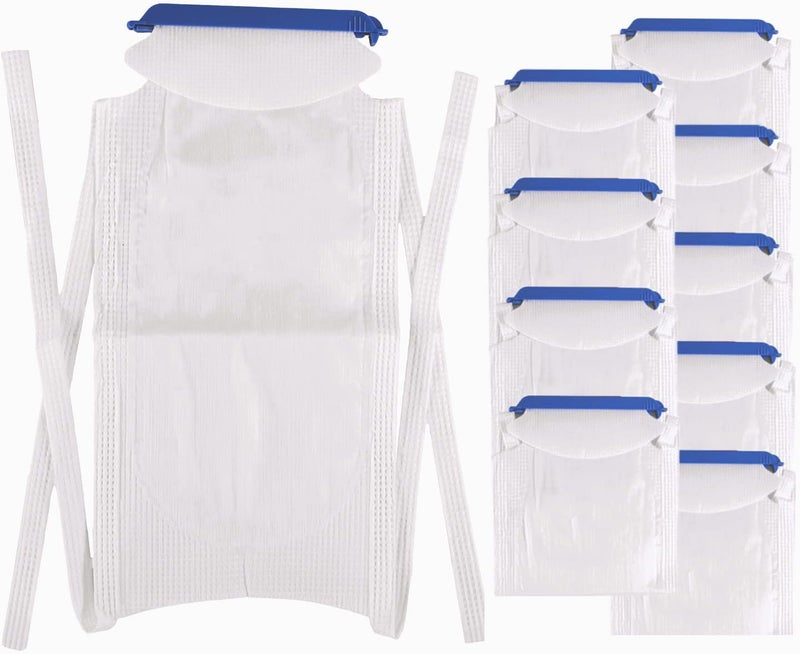 Vakly Refillable Ice Bags with Clamp Closure Pack of 10 Large 612 x 14  Reusable Easy Filling Hospital Icepack with Soft Outer Covering and Leak Resistant Inner Layer  Vakly First Aid Kit Guide 10 - Image 1