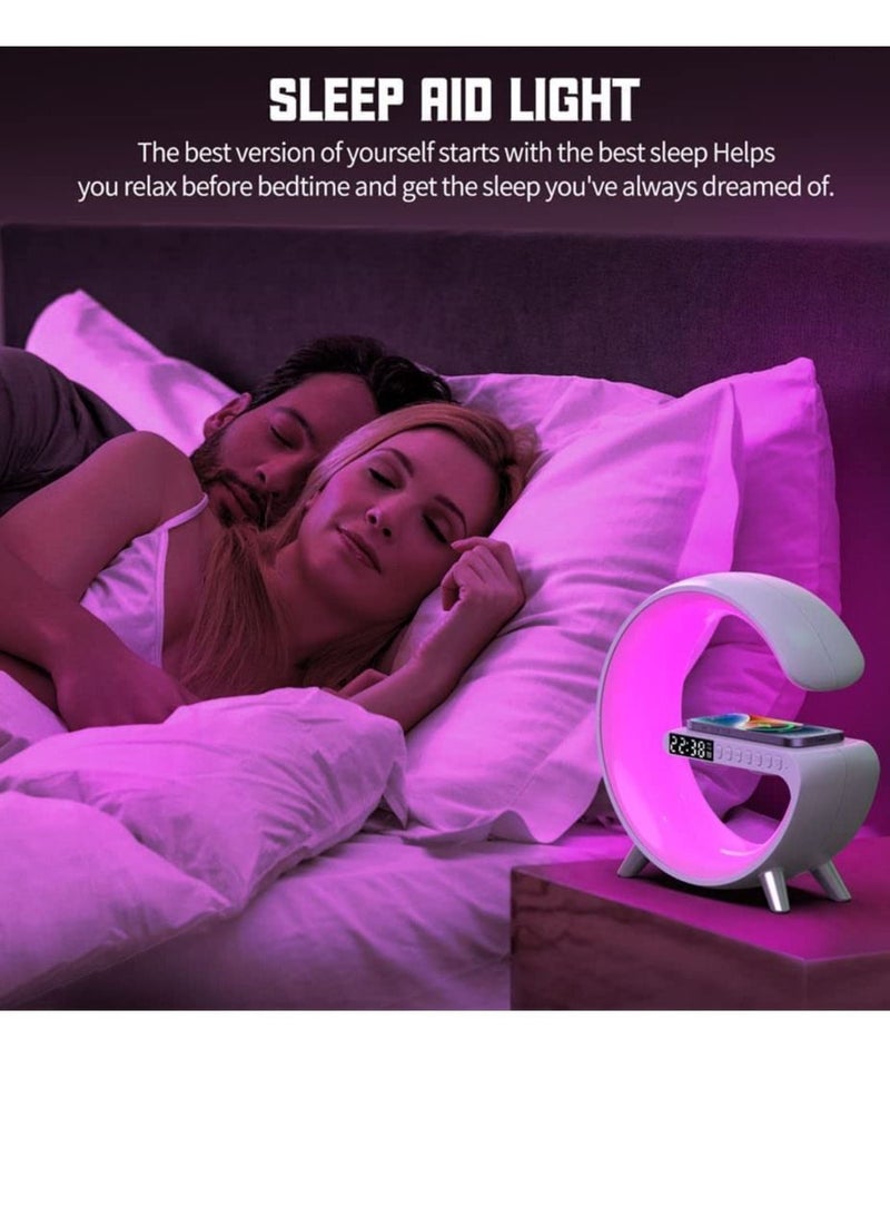 GENNEXT Smart Atmosphere Lamp Bluetooth Speaker Wireless Charger Alarm Clock - Image 5