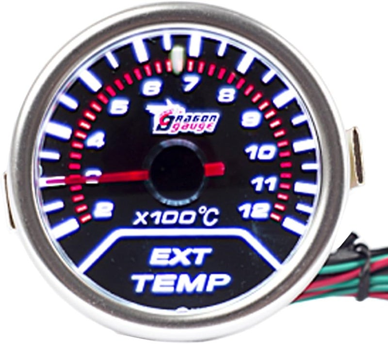E Support Car 2" 52mm EGT Exhuast Gas Temp Gauge Meter Temperature - Image 3