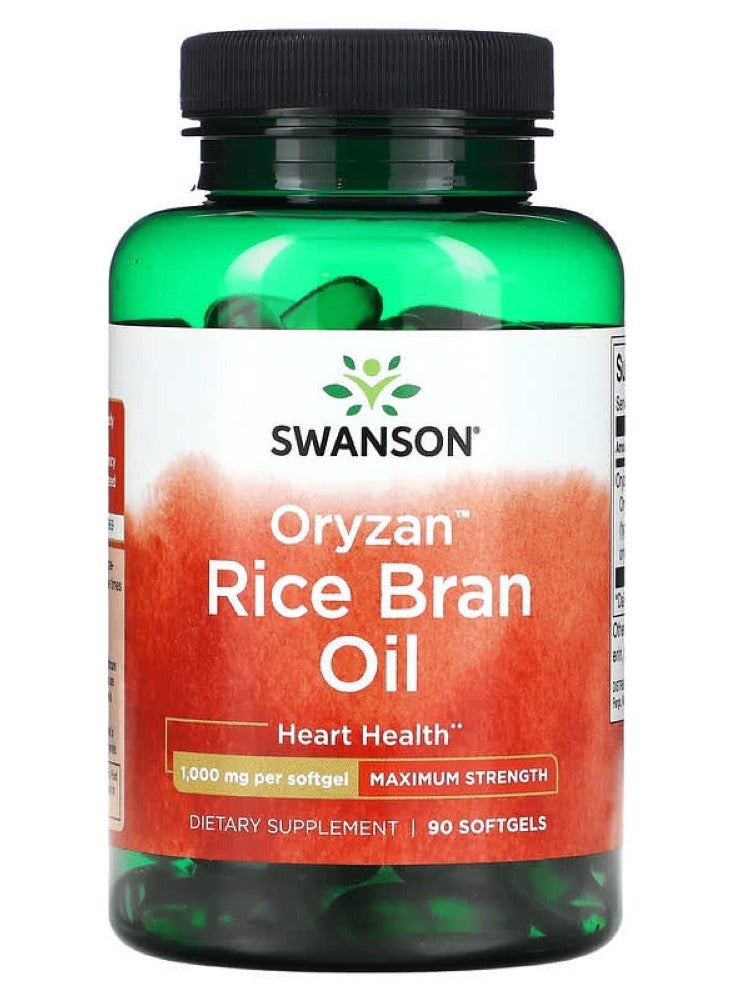 Swanson, Oryzan Rice Bran Oil, Maximum Strength, 1,000 mg, 90 Softgels
