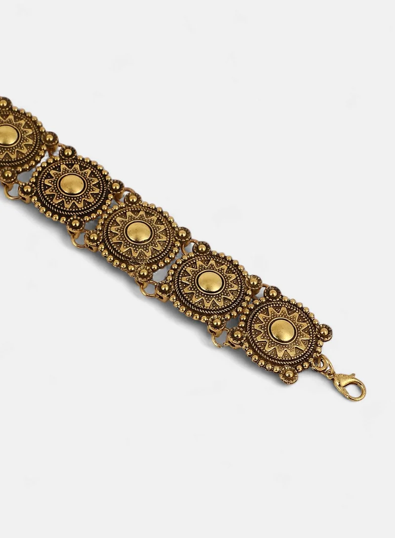 SOHI SOHI Women The Tribal-Sol Choker Necklace | Antique  Colour | One-Size | Metallic Alloy Material | Lobster Clasp Closure | Necklace For Casual & Evening Wear