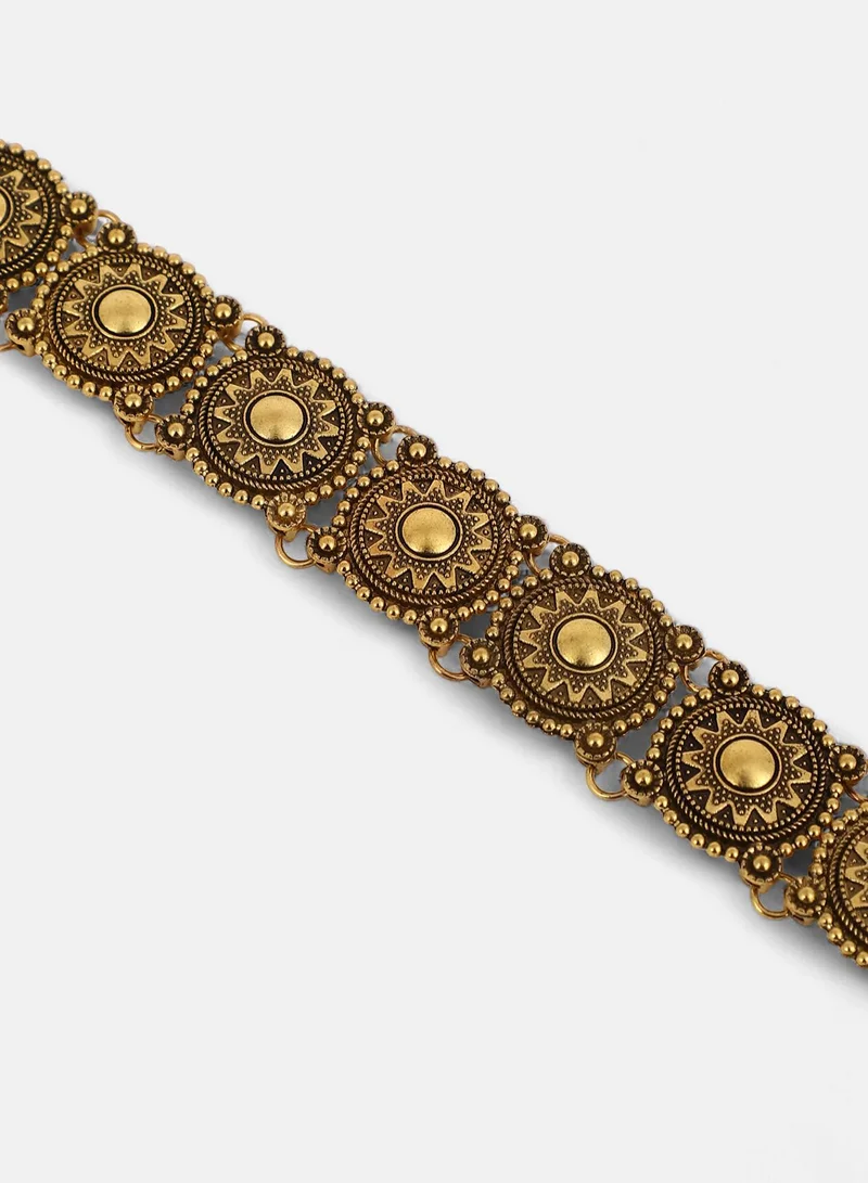 SOHI SOHI Women The Tribal-Sol Choker Necklace | Antique  Colour | One-Size | Metallic Alloy Material | Lobster Clasp Closure | Necklace For Casual & Evening Wear