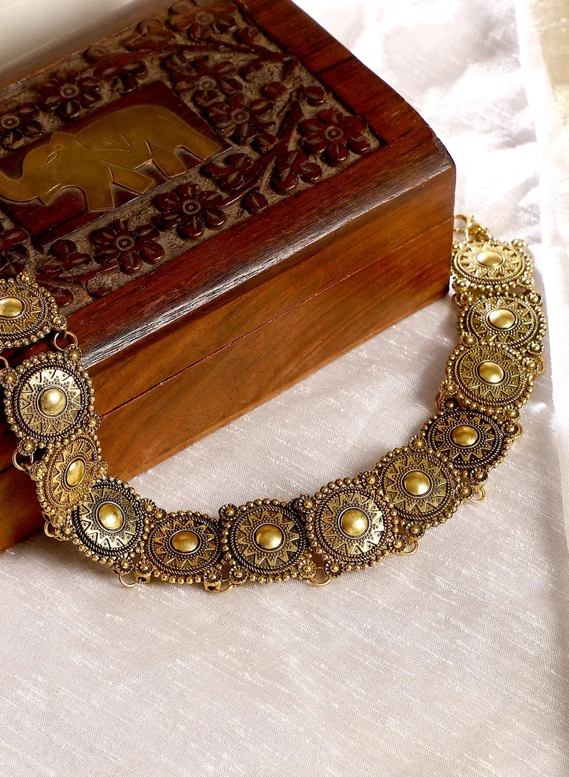 SOHI SOHI Women The Tribal-Sol Choker Necklace | Antique  Colour | One-Size | Metallic Alloy Material | Lobster Clasp Closure | Necklace For Casual & Evening Wear