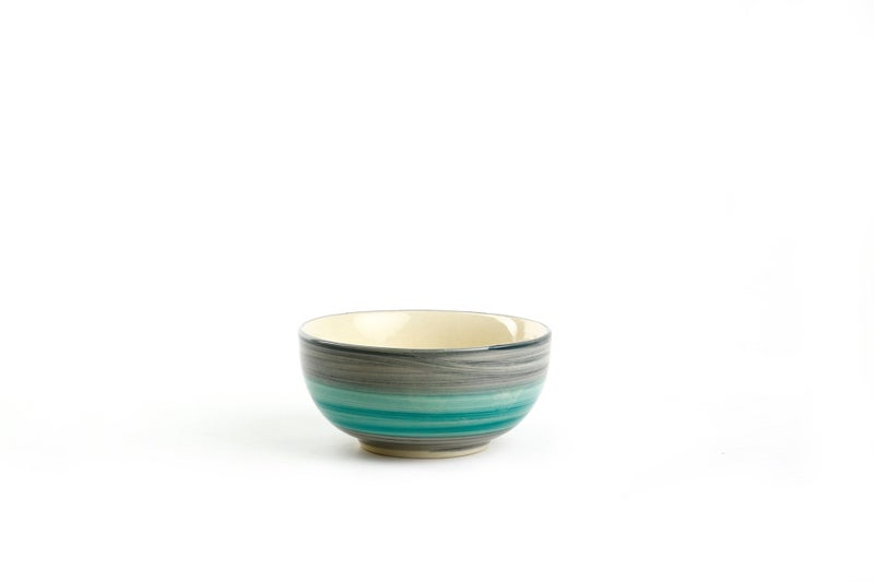 Caffeine Ceramic Handmade Sea Green Dessert Bowl (Set of 2, 150 ml) - Image 2
