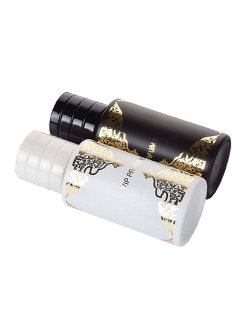 SYOSI 2 Pcs 50ml/1.7oz Glass Spray Bottle, Refillable Perfume Atomizer Fine Mist Bottles Travel Cosmetic Sample Essential Oil Fragrance Sprayer Containers(black&white) - Image 2