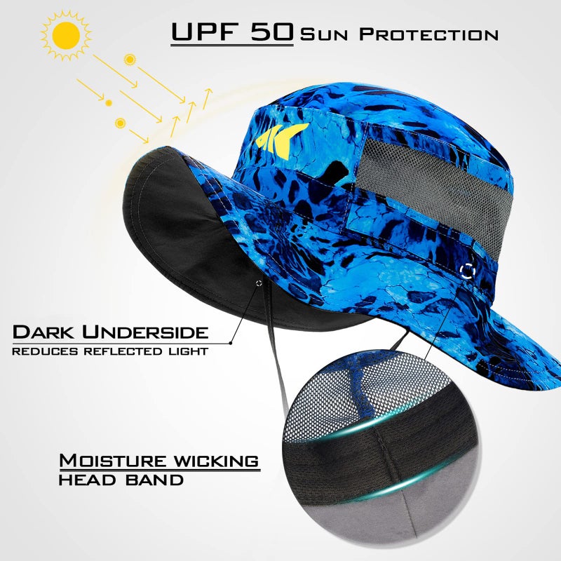 Kastking KastKing Sol Armis UPF 50 Boonie Hat - Sun Protection Hat, Fishing Hat, Beach & Hiking Hat, Paddling, Rowing, Kayaking Hat,Prym1 Bali - Image 3