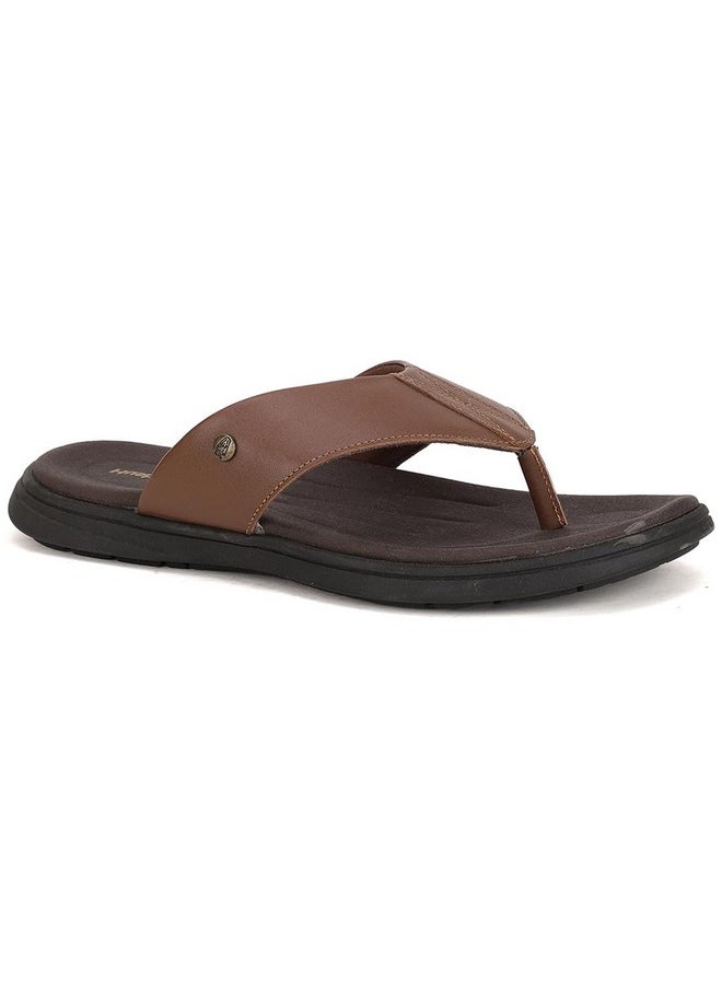 Hush Puppies - Hush Puppies Mens TOBY THONG E Brown Slipper UK 8 (8743055) - Image 1