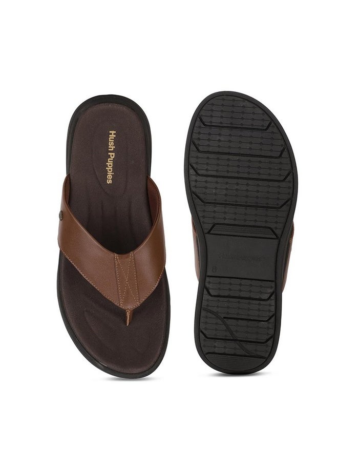 Hush Puppies - Hush Puppies Mens TOBY THONG E Brown Slipper UK 8 (8743055) - Image 1