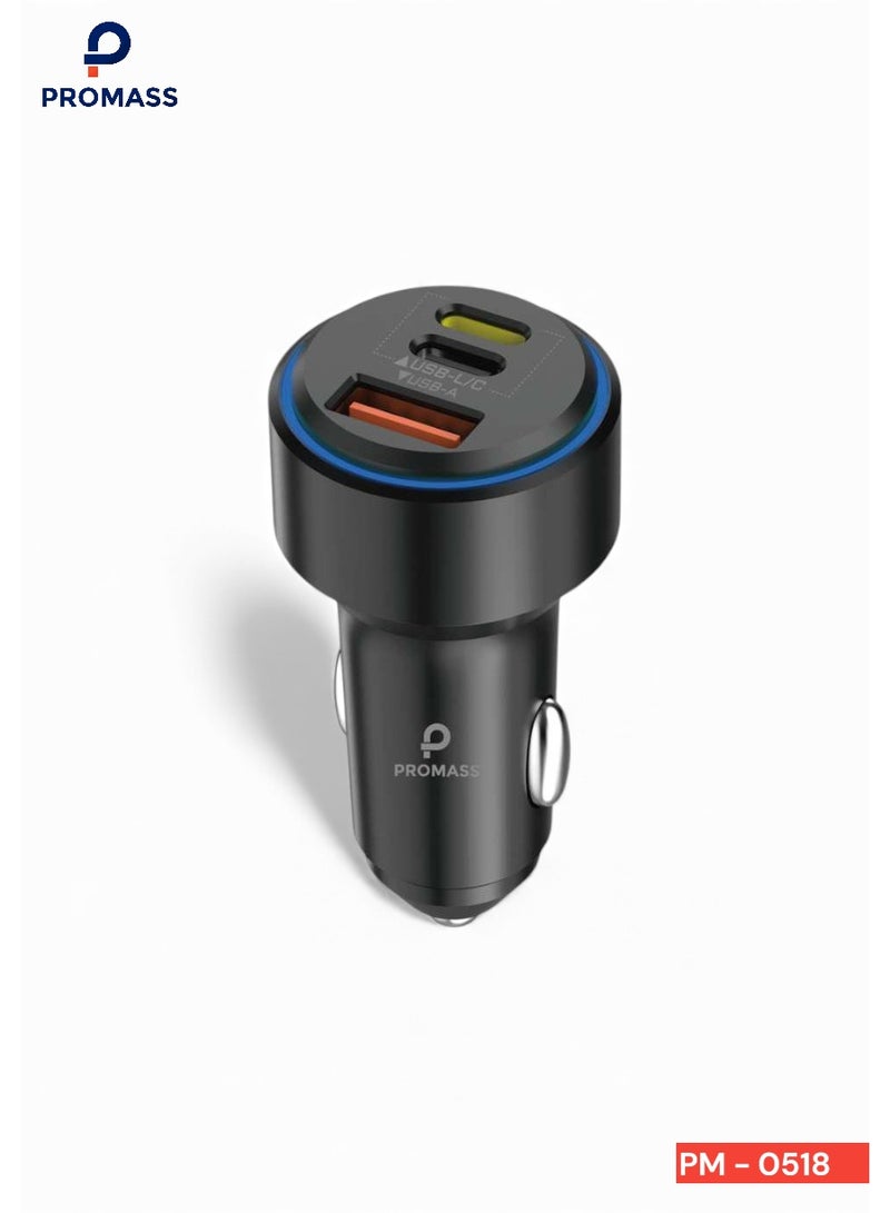 بروماس شاحن سيارة سريع USB-C بقوة 58 واط، محول هاتف ثلاثة منافذ 20 واط من النوع سي، شواحن ايفون 17 16 15 14 13 12 11 برو ماكس، شحن سريع، PD 3.0 ،QC 20W، لايفون 16 15 14، سامسونج، هواوي، شاومي، ريدمي، ايباد، ايربودز - Image 1