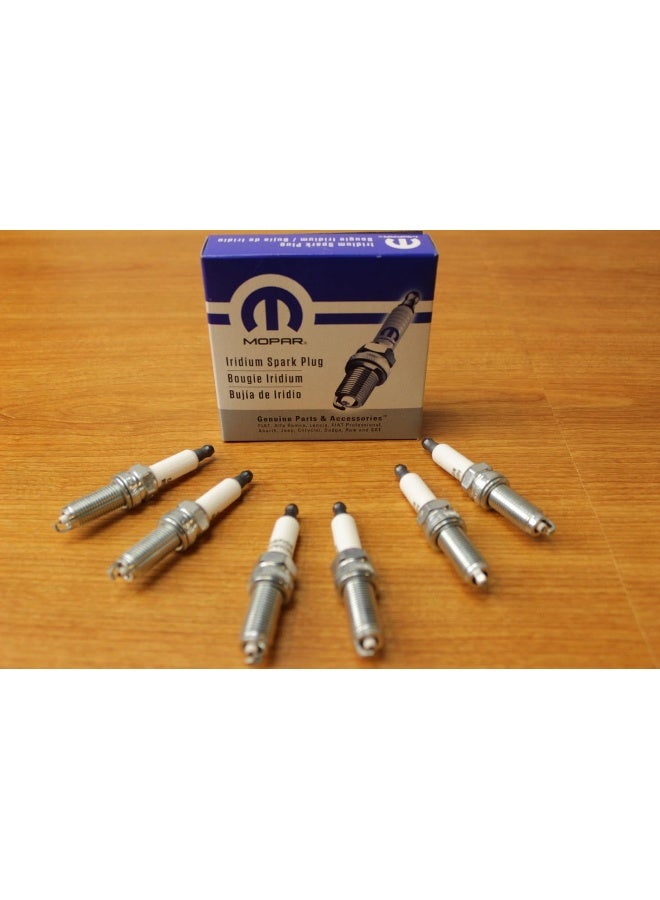 Mopar Dodge Charger Promaster Jeep Wrangler Set Of Six (6) Spark Plugs OEM - Image 1
