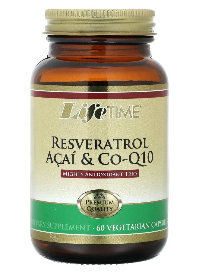 Lifetime Resveratrol Acai & CoQ10 60 Vegetarian Capsules 