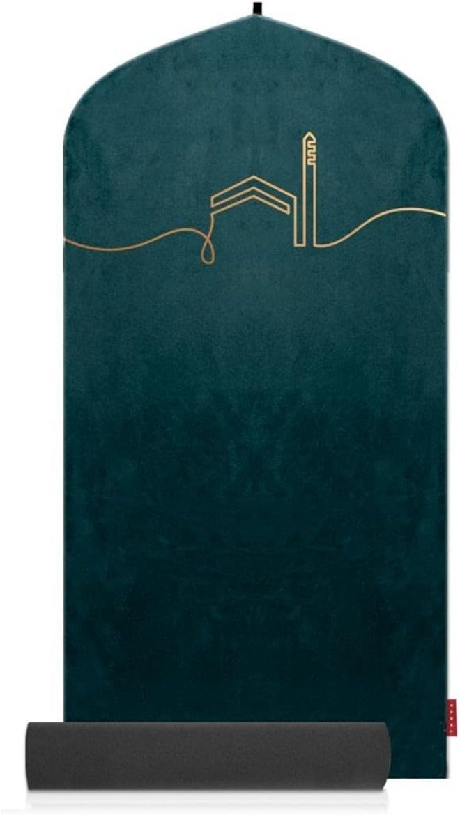 TAKVA EasiClean™ Indoor Prayer Mat | Kaaba Collection, Padded Memory Foam Prayer Rug, Muslim, Islamic Prayer Rugs - Image 1