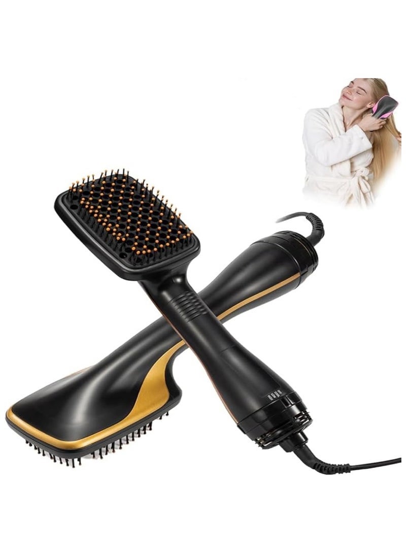 JAJEEK 2-in-1 Hair Dryer and Straightener Brush, Ionic Hot Air Styler with Frizz Control, Fast Drying, Detangling, Volumizer Comb, Ceramic & Tourmaline Technology, Multiple Heat Settings, for Smooth & Shiny - Image 1