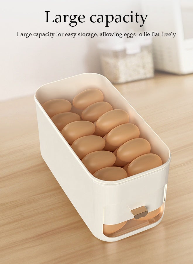 DUNISO Egg Holder Storage 2 Row Automatic Rolling Egg Container Stackable Household Egg Storage Box Shockproof and Drop-Proof Food Storage Container Plastic Egg Organizer for Kitchen Refrigerator Pantry Counter Food Preservation Meal Planning - Image 5