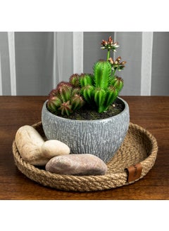 Naturalove Decorative Jute Accessory Basket Round Medium Size  - Image 1