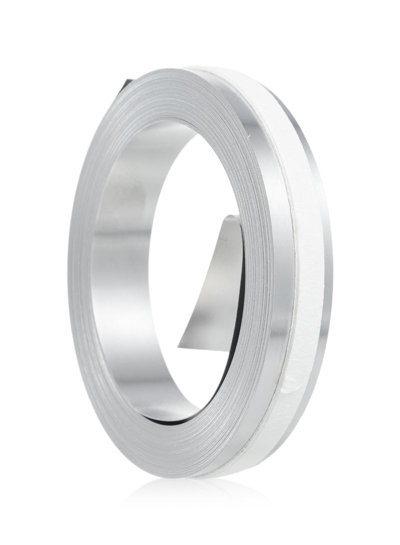 Aluminum 3D Manual Embossing Tape Non-Adhesive Metal Label Maker Refill Compatible with DYMO Label Makers M1011/M11 - 1 Roll 12mm*4.8m - Image 1