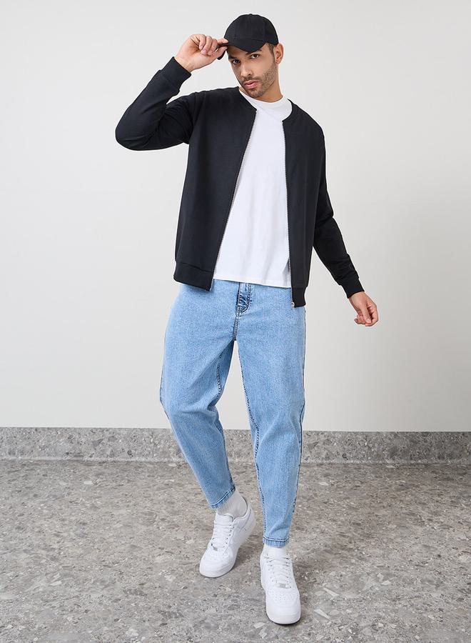 ستايلي جاكيت بومبر فضفاض بسحاب - Image 2