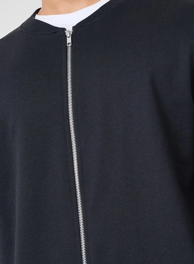 Styli Zip Through Relaxed Bomber Jacket