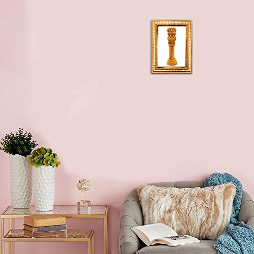 Hawai Feng Shui Vastu Remedies Wooden Framed Ashoka Stambh Pillar Photo for Home Office Business Place, Size-8.5x 6.5 inch, SFDI219GLDFRM - Image 3