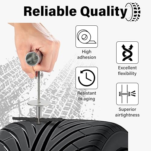 Sixzoo 30 PCS Tire Plugs Heavy Duty, 4" X 0.24" Tire Repair Plugs, Rubber Safety Seal Tires Plug, Tires Repair Strings for Tubeless Puncture Car, RV, SUV, ATV, Motorcycle, Truck,Tractor (Black) - Image 4