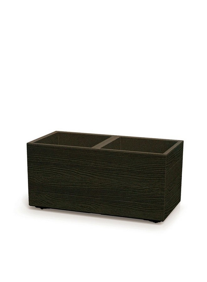 ماديرا كيس وعاء زهور خشب صديق للبيئة بعجلات بني داكن 37 x 38.5 x 77 سمDMA800W-4625W