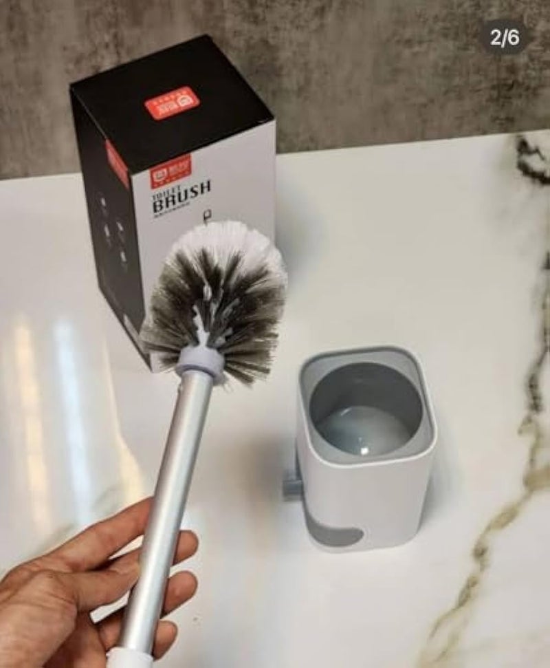 Toilet Cleaning Brush Flexible Head Separate Holder Quick Drying Base Imported Materials - Image 5