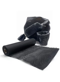 Honeycomb Packing Paper Roll 15" x 131"- Innovative and Eco-Friendly Cushioning Alternative for Fragile Items- Recyclable and Space-Saving Moving Supplies Protective Packaging Material(Black)