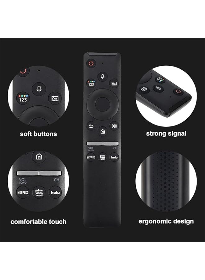 New Voice Remote Control BN59-01312A Compatible with Samsung 4K LCD LED QLED UHD Smart TVs and Samsung 6 7 8 9 Series Remote Control with Netflix and Prime Video Buttons Support Voice Function