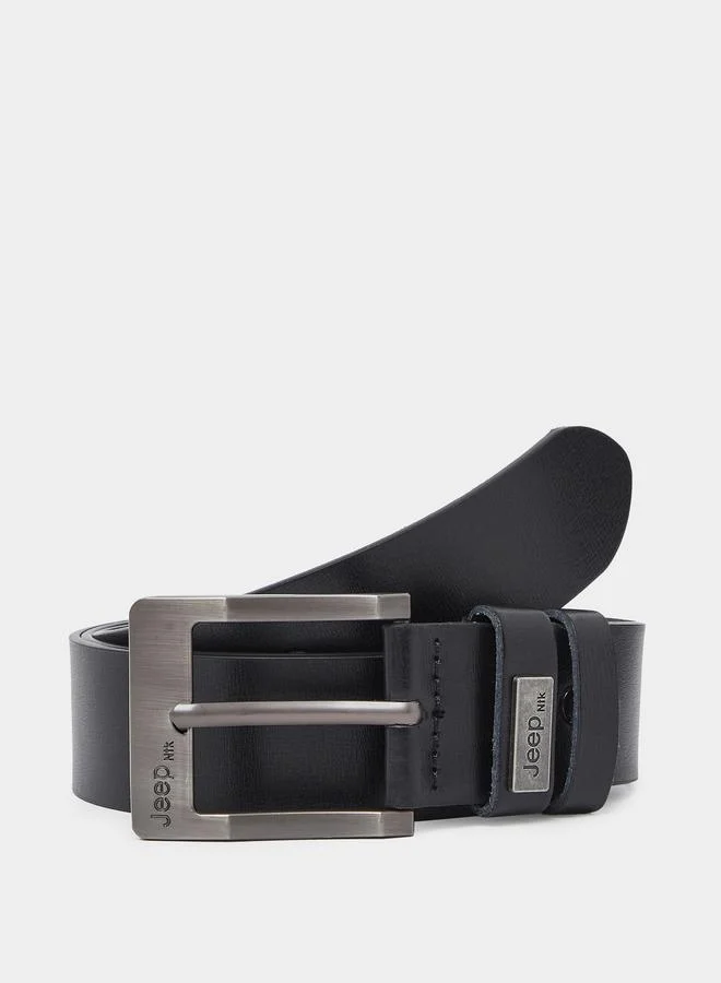 ستايلي Men Black Jeep Square Buckle Belt