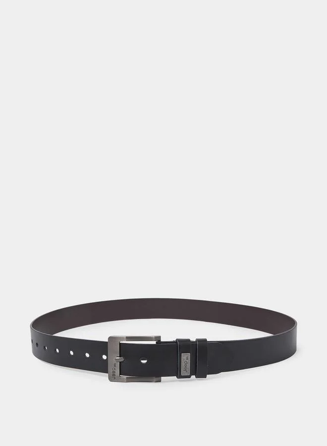ستايلي Men Black Jeep Square Buckle Belt