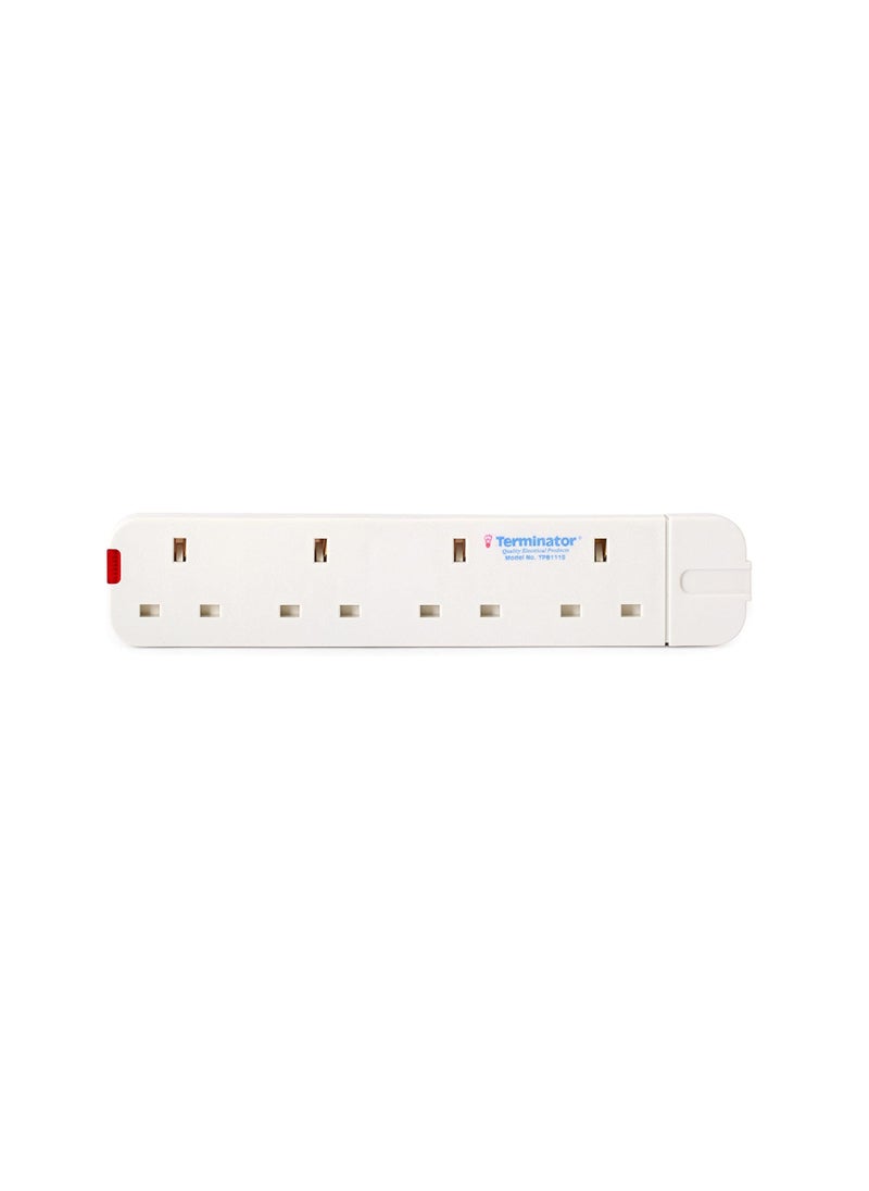 Terminator Terminator 4 Way UK Power Extension Cord TPB1119 Bar 4 Gang Without Cable  - Image 2