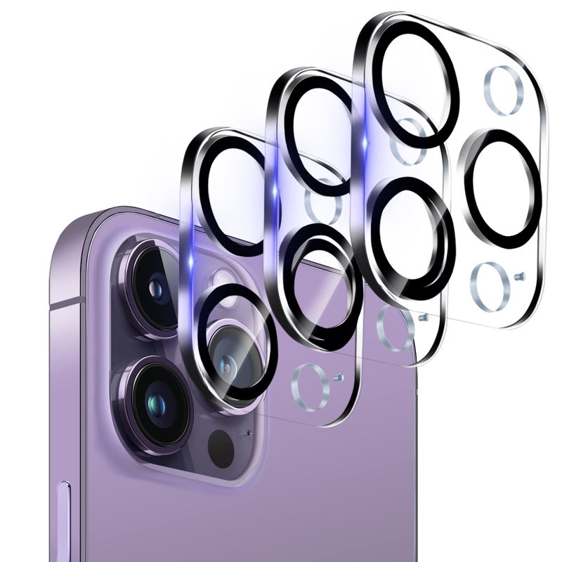 Dengduoduo 3 Pack Tempered Glass Camera Lens Protector for iPhone 14 Pro 6.1" & iPhone 14 Pro Max 6.7", Ultra HD, 9H Hardness, Anti-Scratch, Case Friendly, Easy to Install [No Affect on Night Shots] - Image 1