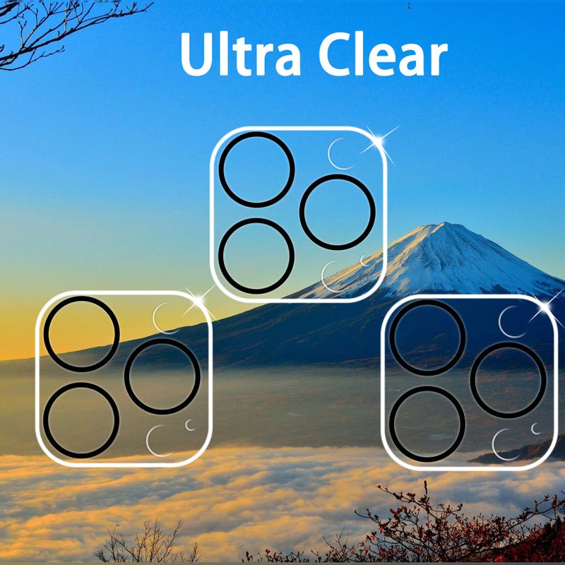 Dengduoduo 3 Pack Tempered Glass Camera Lens Protector for iPhone 14 Pro 6.1" & iPhone 14 Pro Max 6.7", Ultra HD, 9H Hardness, Anti-Scratch, Case Friendly, Easy to Install [No Affect on Night Shots] - Image 3