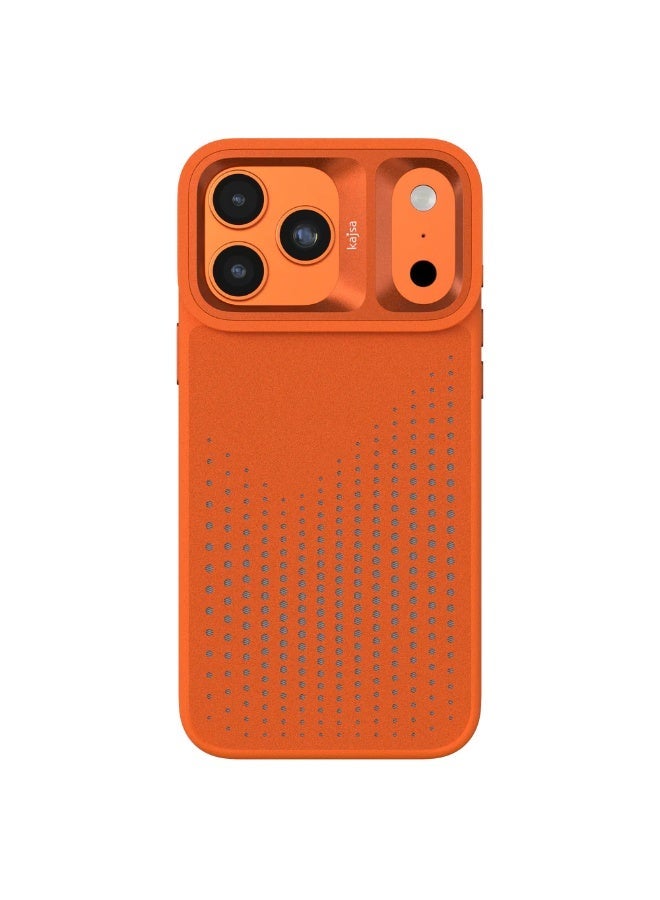 Kajsa iPhone 17 Pro Max Laser Cut Protective Case – Splendid Series (Orange Color)