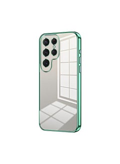 Zaboon For Samsung Galaxy S23 Ultra 5G Transparent Plating Fine Hole Phone Case(Green)  - Image 1