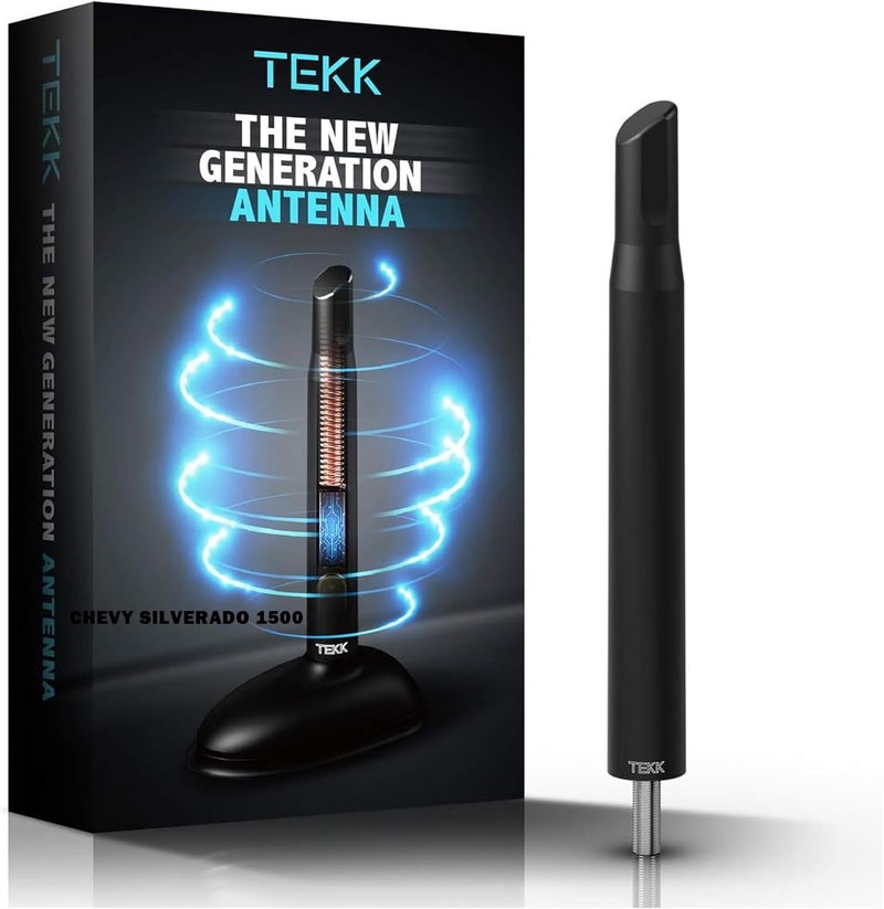 Tekk Short Antenna for 2007-2025 Chevy Silverado 1500 - Optimized FM/AM Reception, 4.8 Inches - Image 1