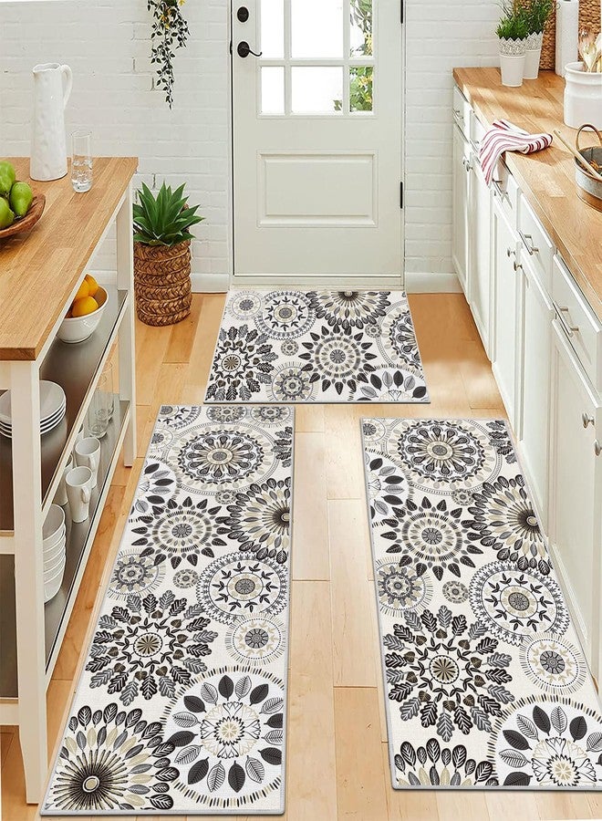 Bsmathom Boho Kitchen Rugs Sets 3 Piece, Farmhouse Non Slip Kitchen Rugs and Mats, Washable Kitchen Mats for Floor Non Skid Kitchen Runner Rug, Kitchen Floor Mat for Laundry Room Entryway Hallway - Image 5