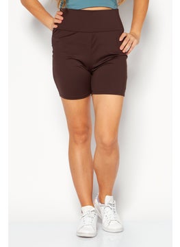 BB Dakota by Steve Madden Women Regular Fit Plain Shorts, Brown  - Image 1