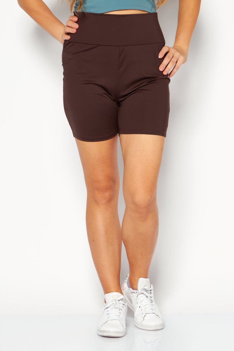 STEVE MADDEN BB Dakota by Steve Madden Women Regular Fit Plain Shorts, Brown - Image 1