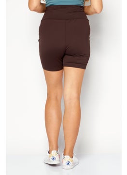 BB Dakota by Steve Madden Women Regular Fit Plain Shorts, Brown  - Image 3