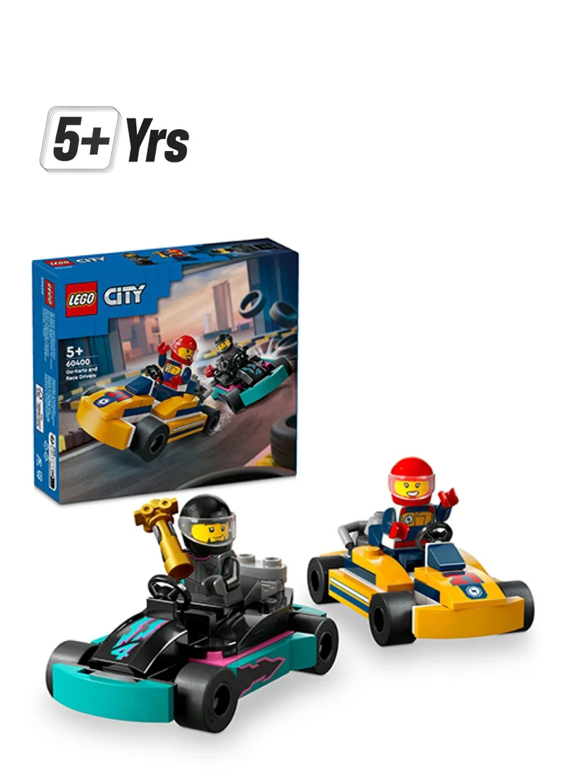 ليغو City Go-Karts and Race Drivers Toy Set 60400 (99) Pieces