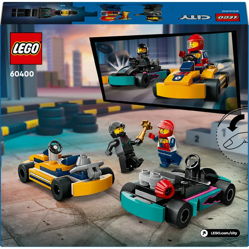 LEGO City Go-Karts and Race Drivers Toy Set 60400 (99) Pieces