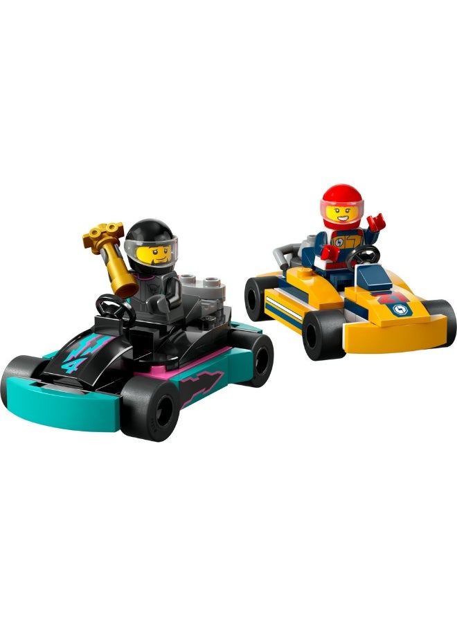 LEGO City Go-Karts and Race Drivers Toy Set 60400 (99) Pieces  - Image 3