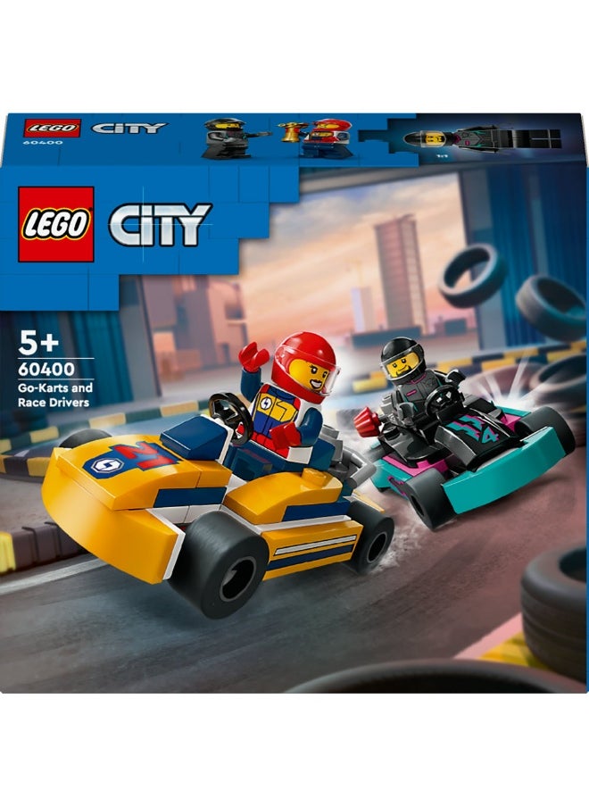 LEGO City Go-Karts and Race Drivers Toy Set 60400 (99) Pieces  - Image 2