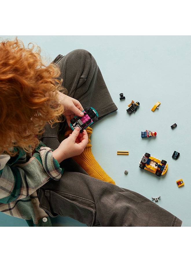 LEGO 60400 مجموعة ألعاب كارتات المدينة وسائقي السباق، 2 شخصية سائق مصغرة، مركبات سباق، هدية ممتعة للأطفال من سن 5 سنوات وما فوق (99 قطعة)  - Image 4