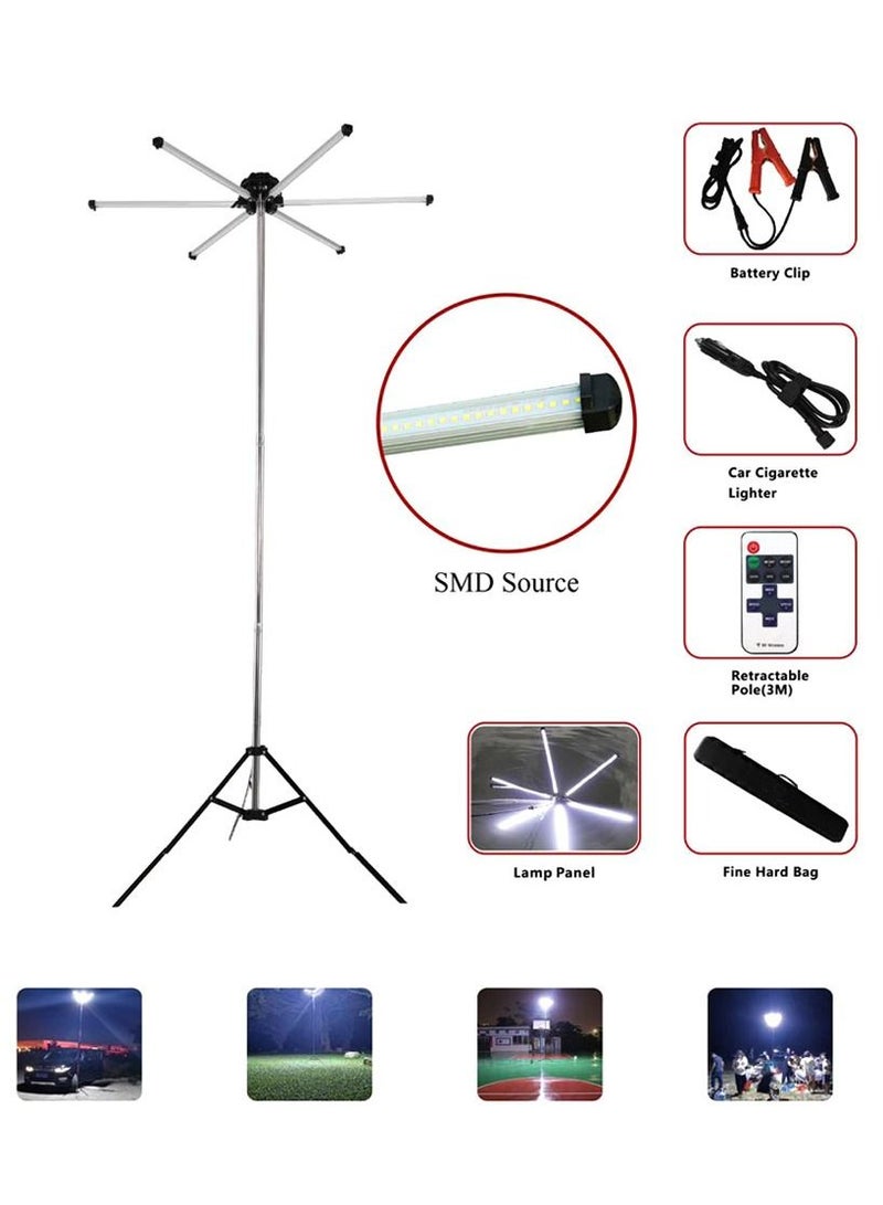 Crony VIP-08 120W Outdoor Multi-Fuction Camping Picnic barbecue Six side Lamp full set light - Image 1