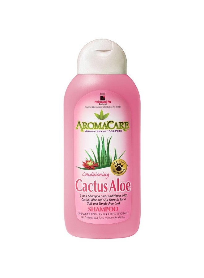 PPP AromaCare Conditioning Cactus Shampoo for Dogs - Luxurious Aloe Soothes and Nourishes Skin, Fur & Coat - No More Dry, Tangled Fur - 13.5 fl oz.